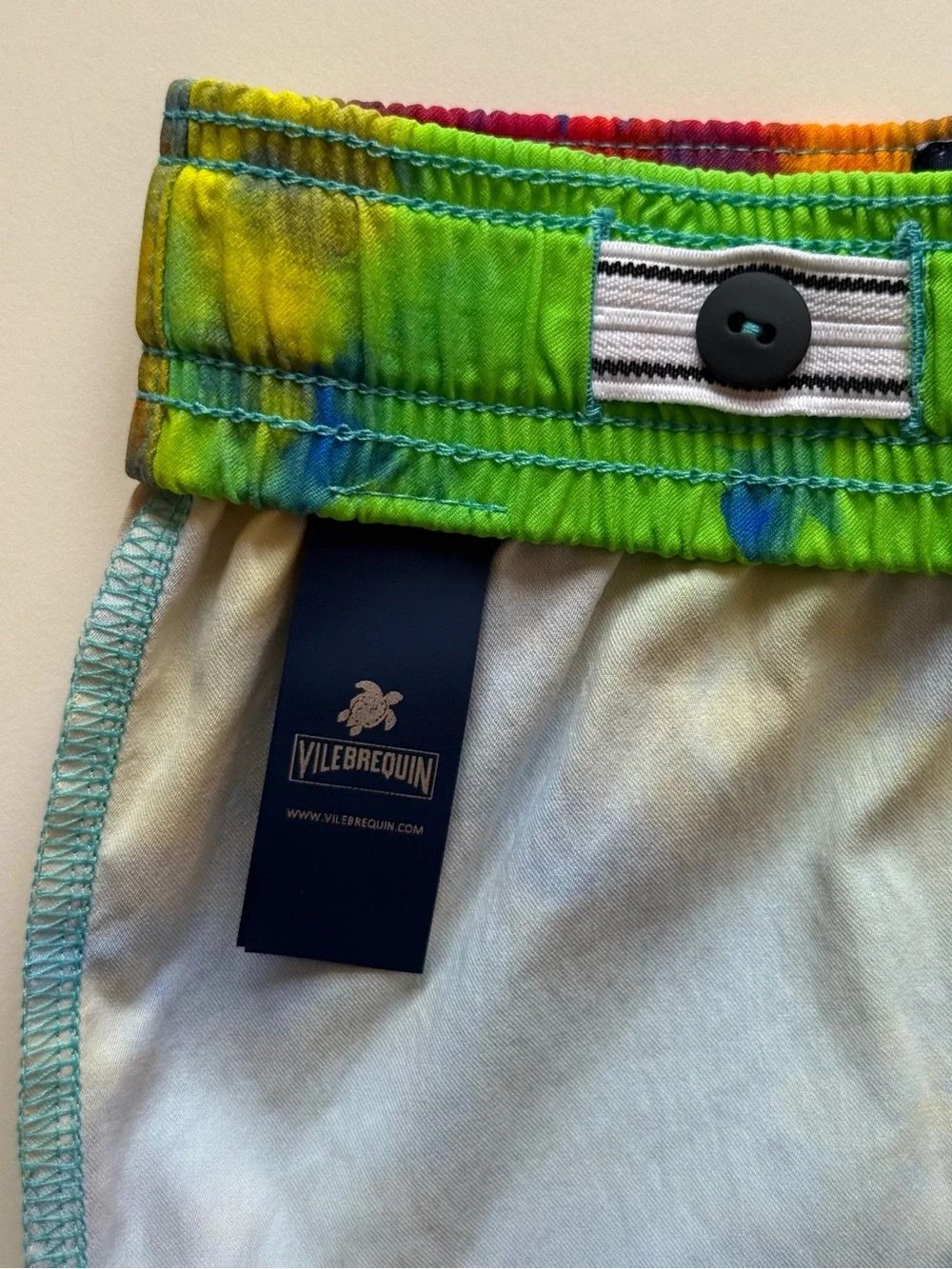 Vilebrequin Baby Boy Bambi Bleu Batik Holi Party Swim Trunks - Size 12M